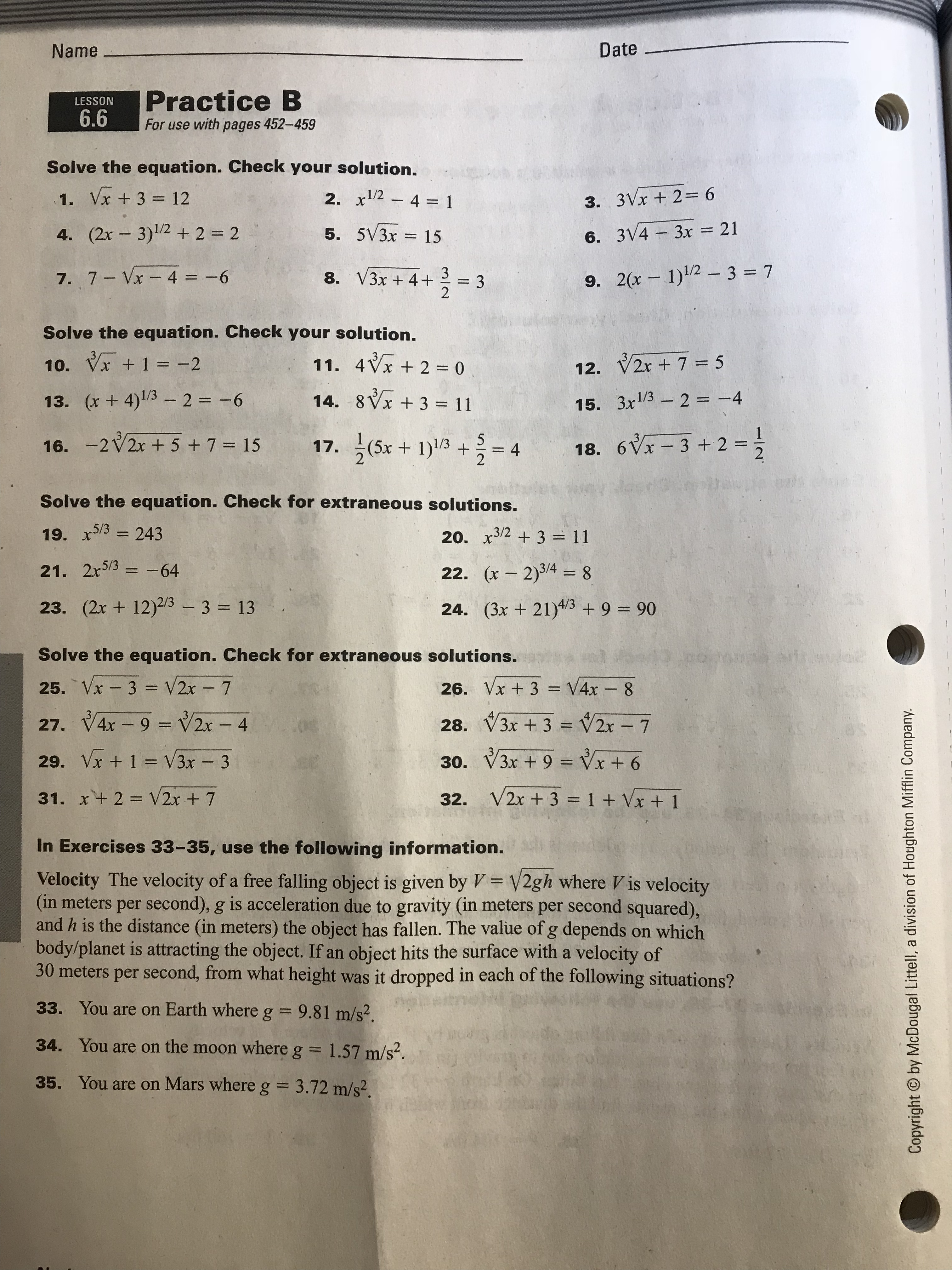 Honors Algebra 23 Throughout Algebra 2 Review Worksheet